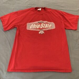 Ohio State Buckeyes Shirt Mens XL Red NCAA Football Graphic Tee Trau Loevner